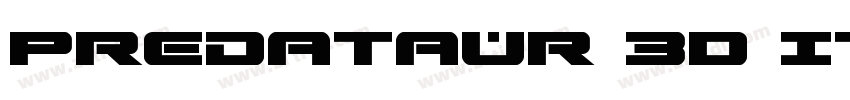 Predataur 3D Italic字体转换
